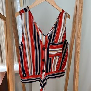 RO & De Tie Front Crop Top